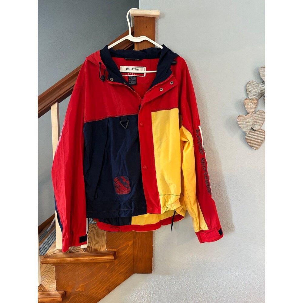 Regatta Sport Vintage Color Block Sailing Outdoor Gorpcore Windbreaker XL jacket